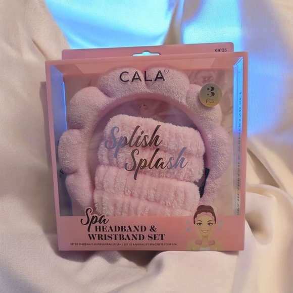 CALA Splish Splash Pink Spa Headband & Wristband Set - Picture 1 of 4